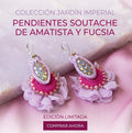Pendientes Soutache Amatista y Fucsia | Joyería Artesanal JAQUA